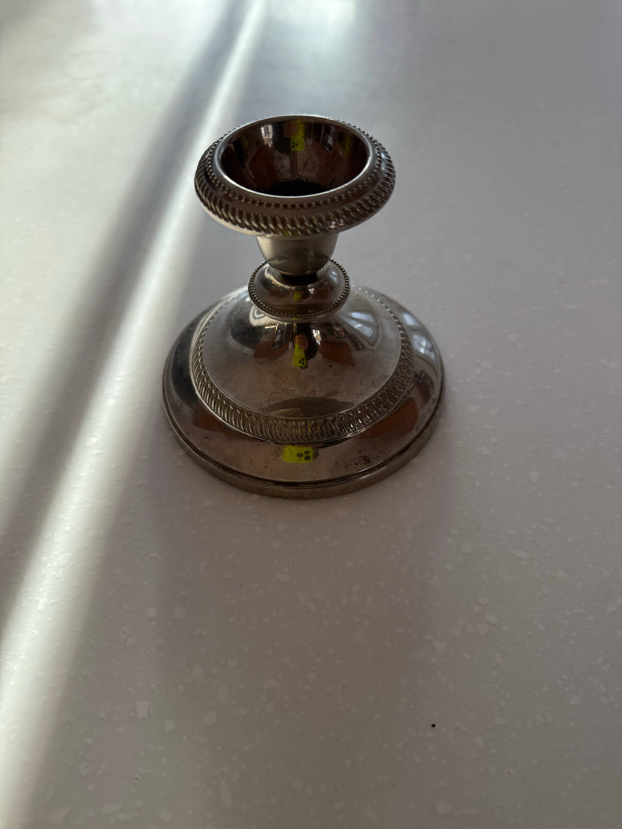 Vintage Silver Plated Weighted Candlestick Holder