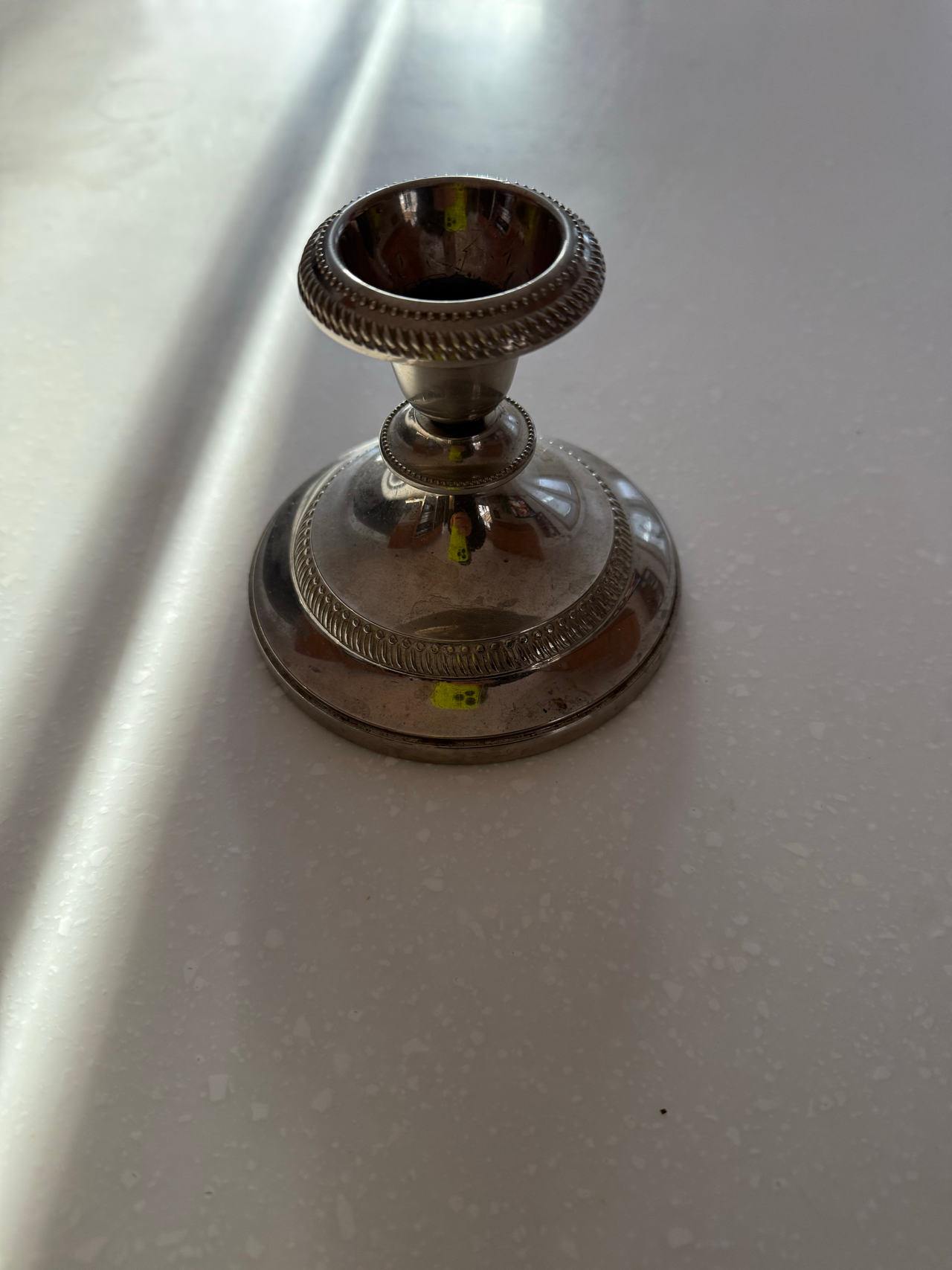 Vintage Silver Plated Weighted Candlestick Holder