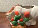 Vintage Ceramic Horse and Cactus Planter - Image 4