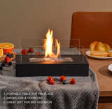 Table Top 150ml Rectangle Stainless Steel Tabletop Fireplace Windproof Four Side - Image 4