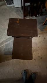 Vintage Two-Tier Step End Table - Image 2