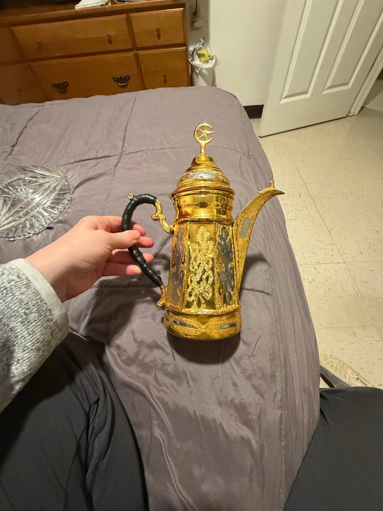 Ornate Arabic Dallah Coffee Pot