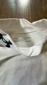 Under Armour ColdGear Long Sleeve Shirt Baseball Youth Small White  - Image 4