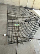 Top Paw 42” Double Door Folding Dog Crate with Divider Panel + Free Bed! - Image 1