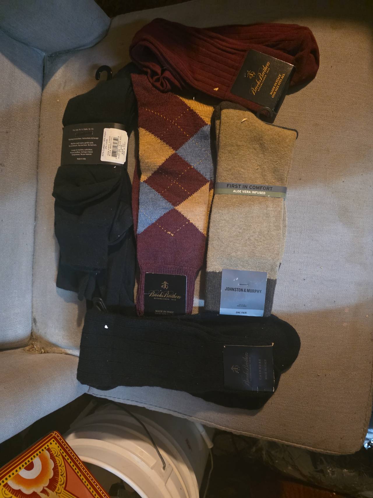 Brooks Brothers and Johnston & Murphy Men's Dress Socks Bundle