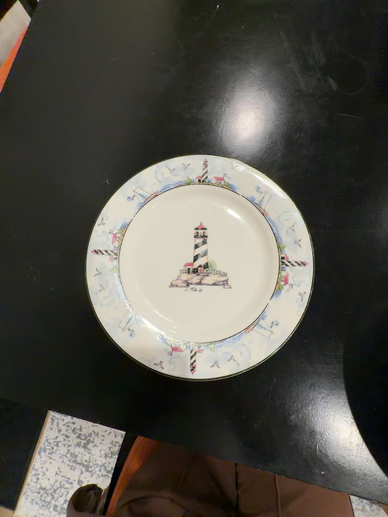 Totally Today Coastal Lighthouse Salad Plate 7.5"