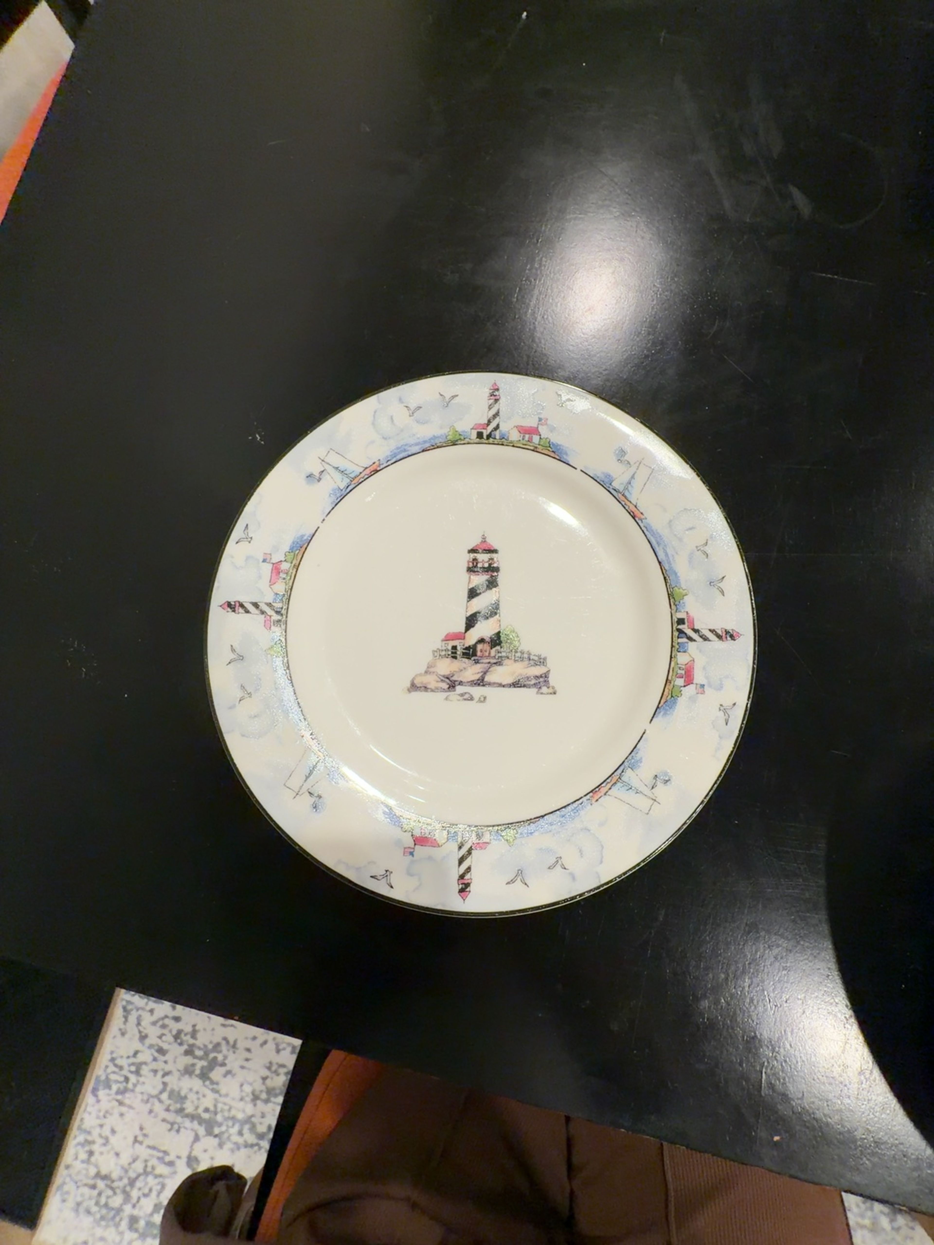 Totally Today Coastal Lighthouse Salad Plate 7.5"