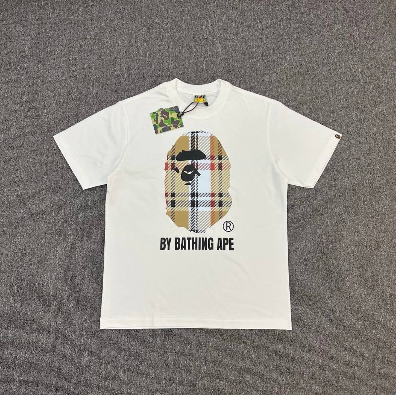 BAPE Check Ape Head Tee White