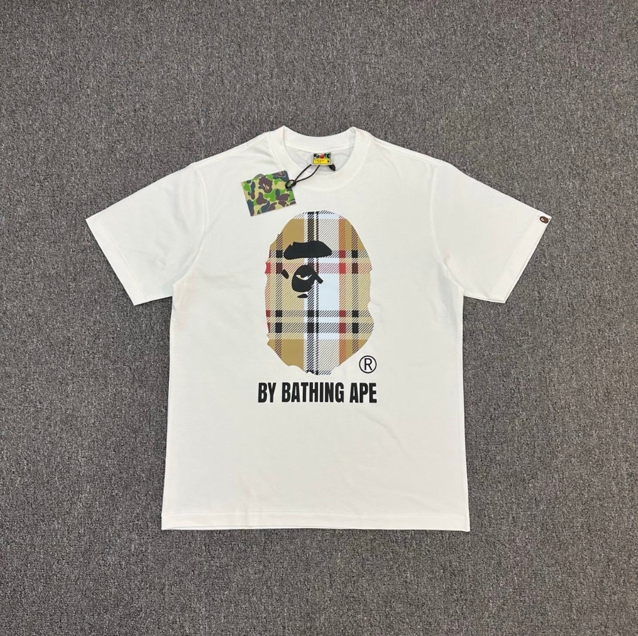 BAPE Check Ape Head Tee White