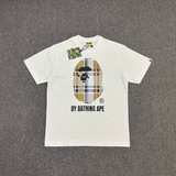 BAPE Check Ape Head Tee White - Image 1