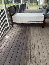 Twin Size Wooden Sleigh Bed with Mattress - Image 3
