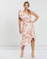 Floral One-Shoulder Ruffle Dress - Image 1
