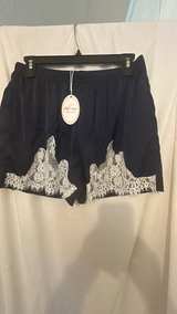 Aoulaydo Satin Lace Trim Pajama Shorts - Image 2