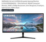 Samsung 34-Inch SJ55W Ultrawide Gaming Monitor - Image 1