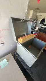 Vintage Hamilton Metal File Box with Key - Image 3