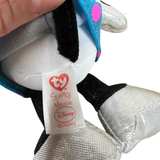 Ty Sparkle Minnie Mouse Beanie Baby Blue Dress with Pink Polka Dots - Image 4