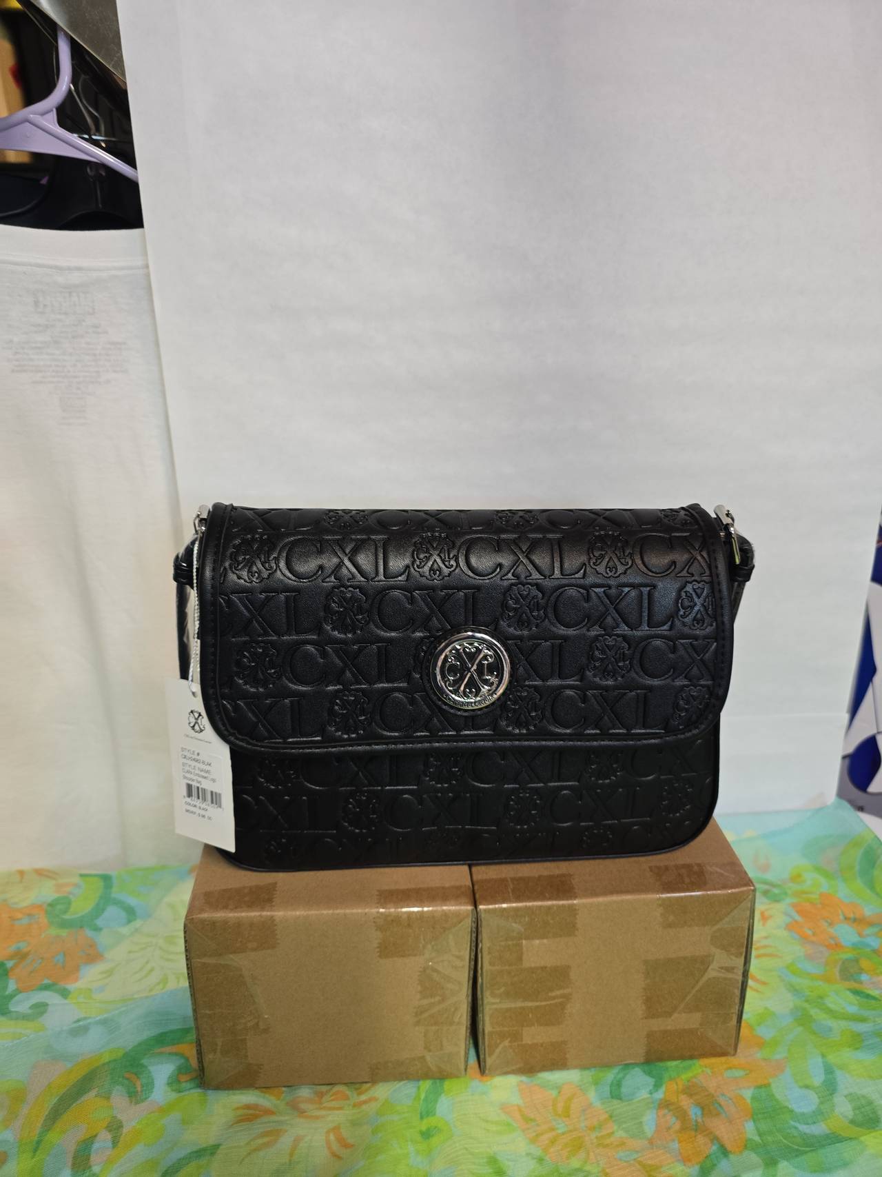 Christian Lacroix CXL Logo Embossed Crossbody Bag