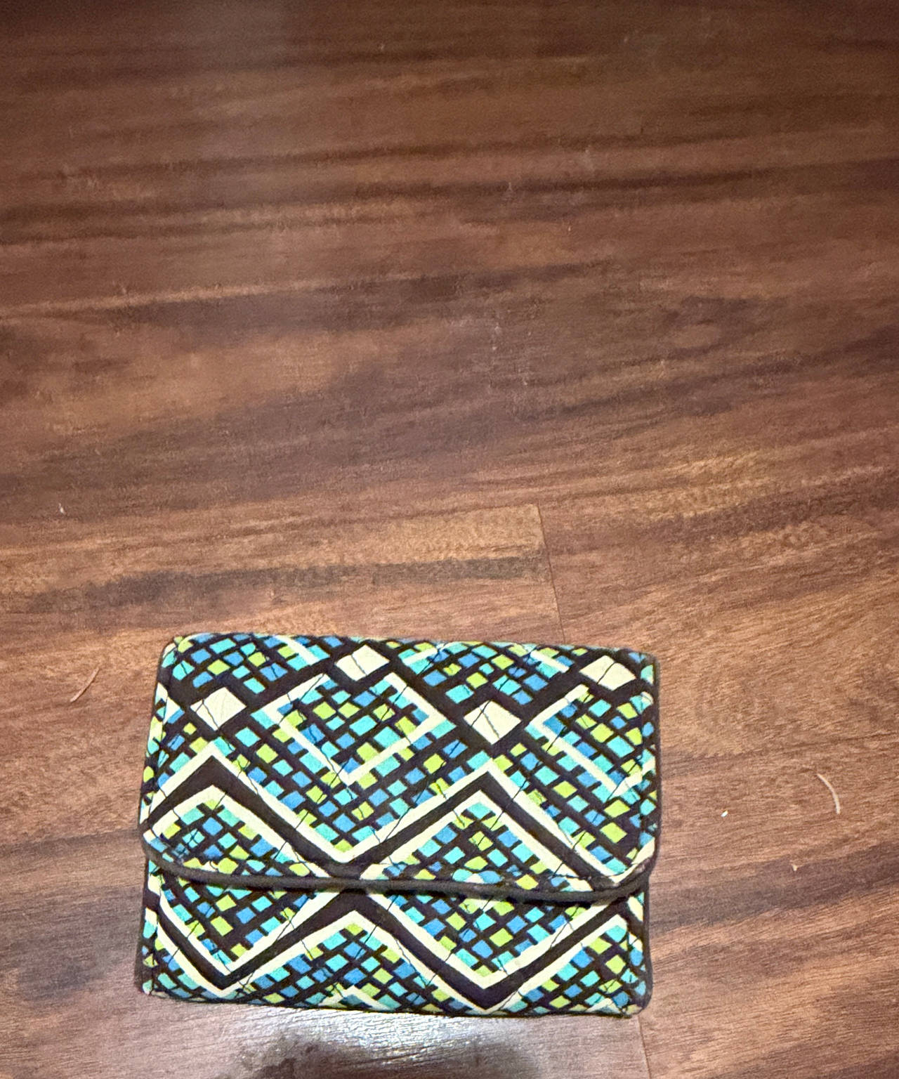 Vera Bradley Quilted Turnlock Wallet Ziggy Zinnia