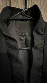 The Limited Black Ruffle Tie Front Blazer Small - Image 2