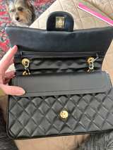Chanel Medium Classic Double Flap Bag Black Lambskin GHW - Image 6