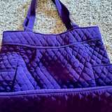 Vera Bradley Vera Tote Purple Quilted Bag and matchingwallet - Image 3