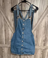 Vintage Forever 21 Button Front Denim Overall Dress size Large - Image 1