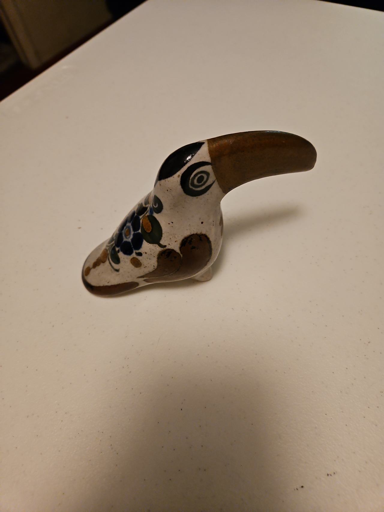 Ken Edwards Tonala Mexican Pottery Toucan Figurine
