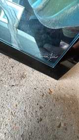 Vintage Etched Dolphin Glass Mirror by Steven Lee - Image 2
