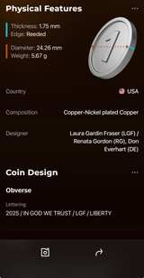 2025 United States Althea Gibson Quarter Dollar - Image 3