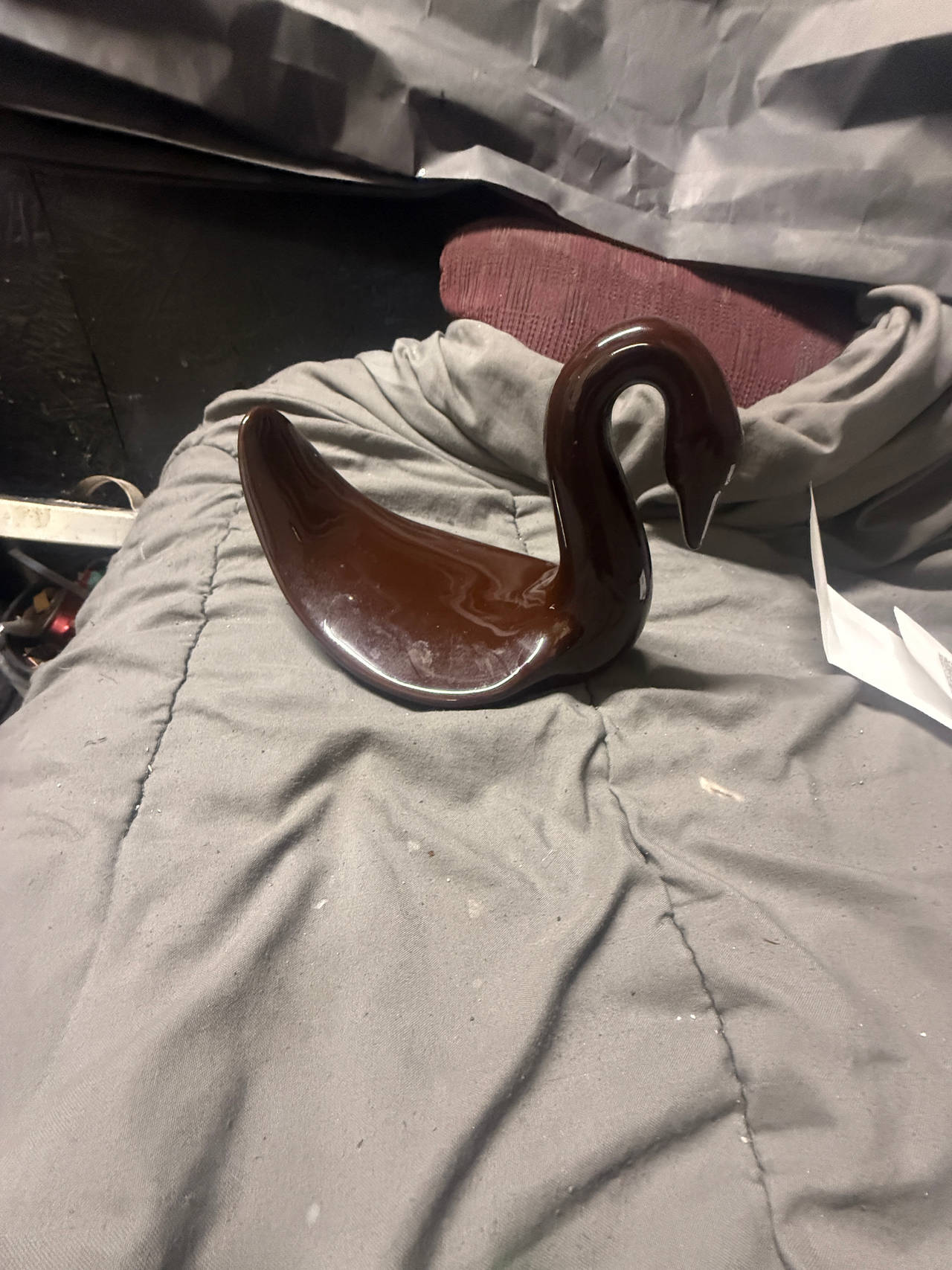 Blue Mountain Pottery Brown Glaze Swan