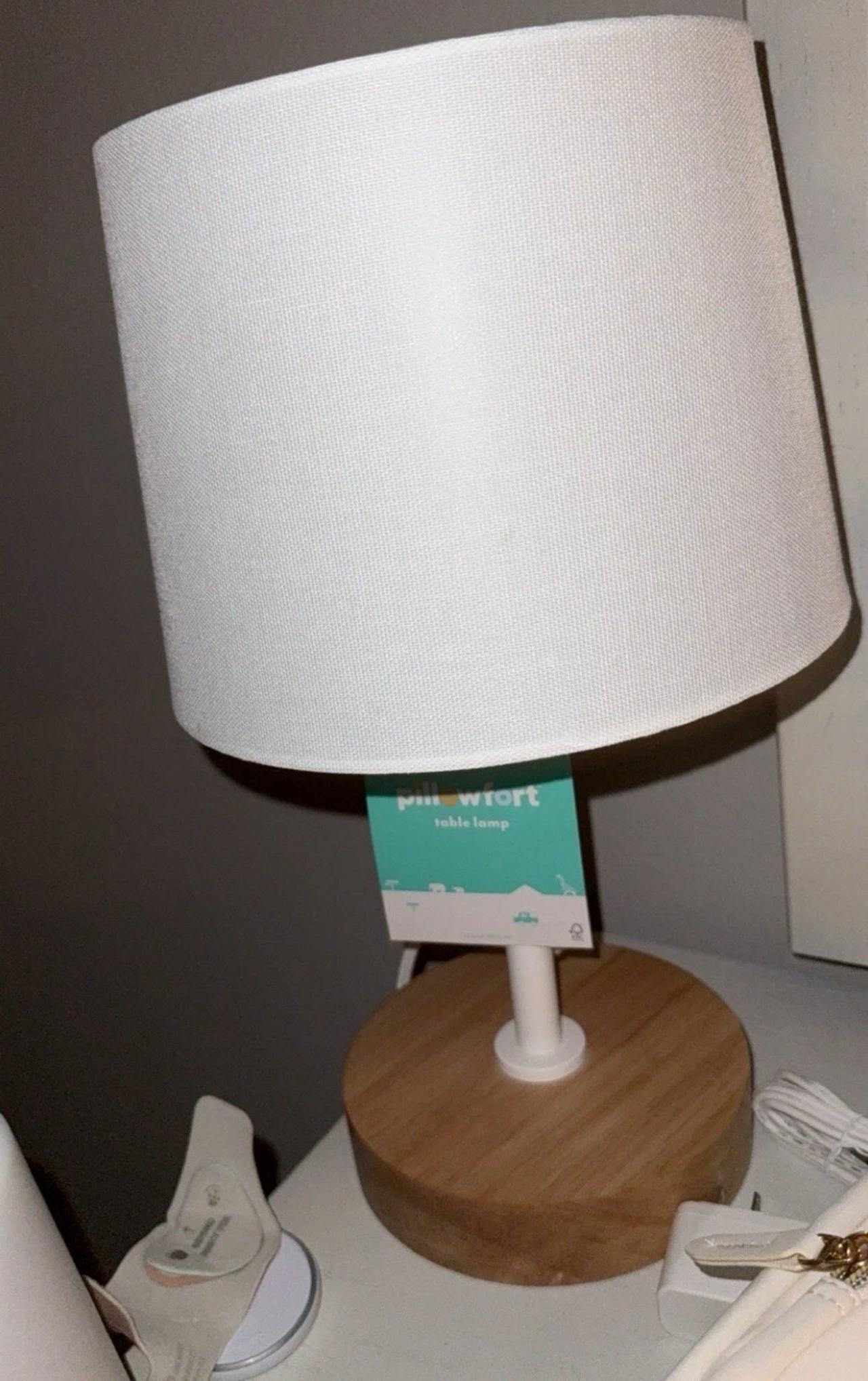 Pillowfort Wood Table Lamp with Shade