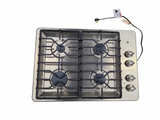 GE 30" Gas Cooktop with 4 Burners - Stainless Steel - Image 2