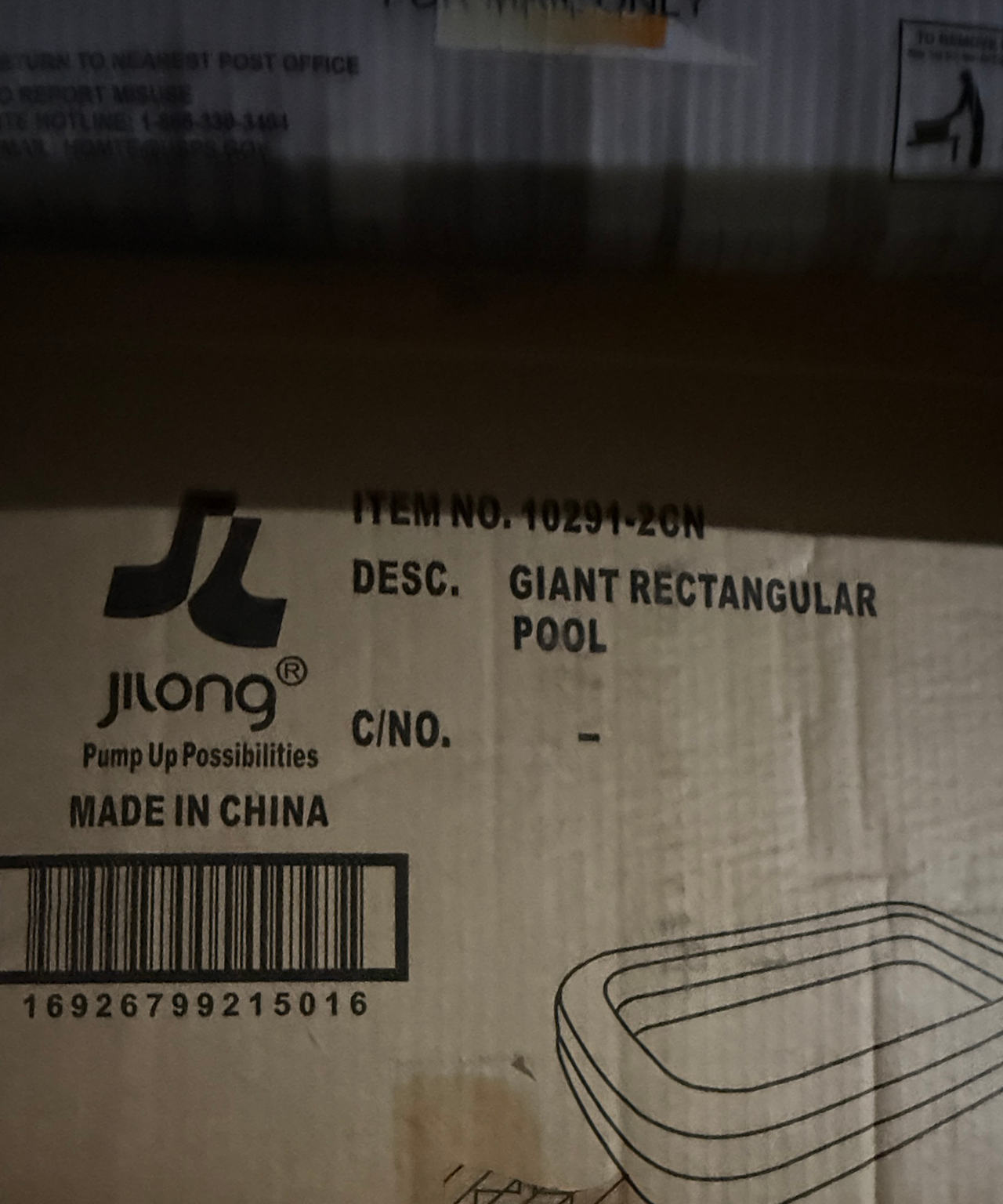 Jilong Giant Rectangular Inflatable Pool