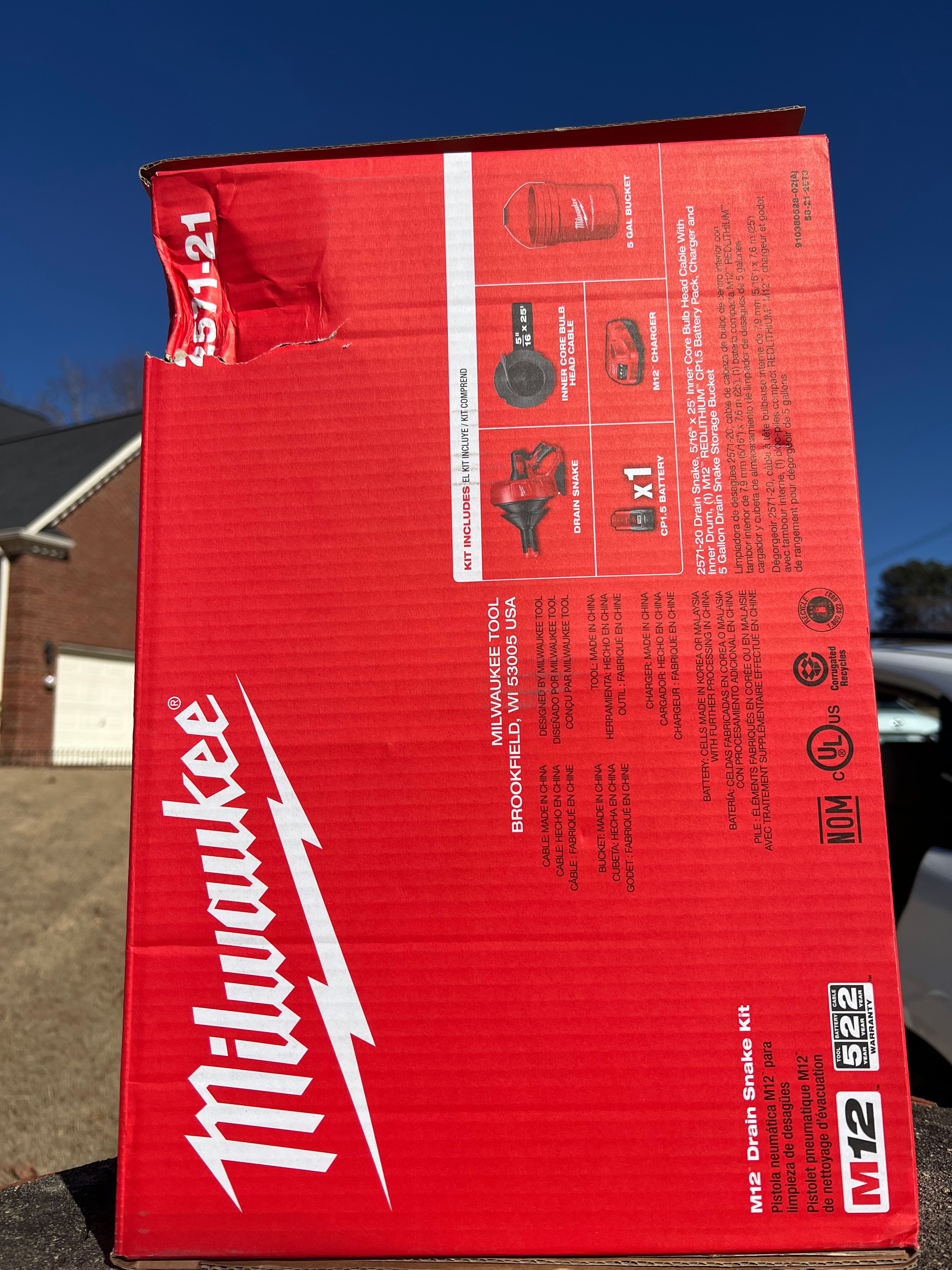 Milwaukee M12 Cordless Drain Snake Kit - Image 3