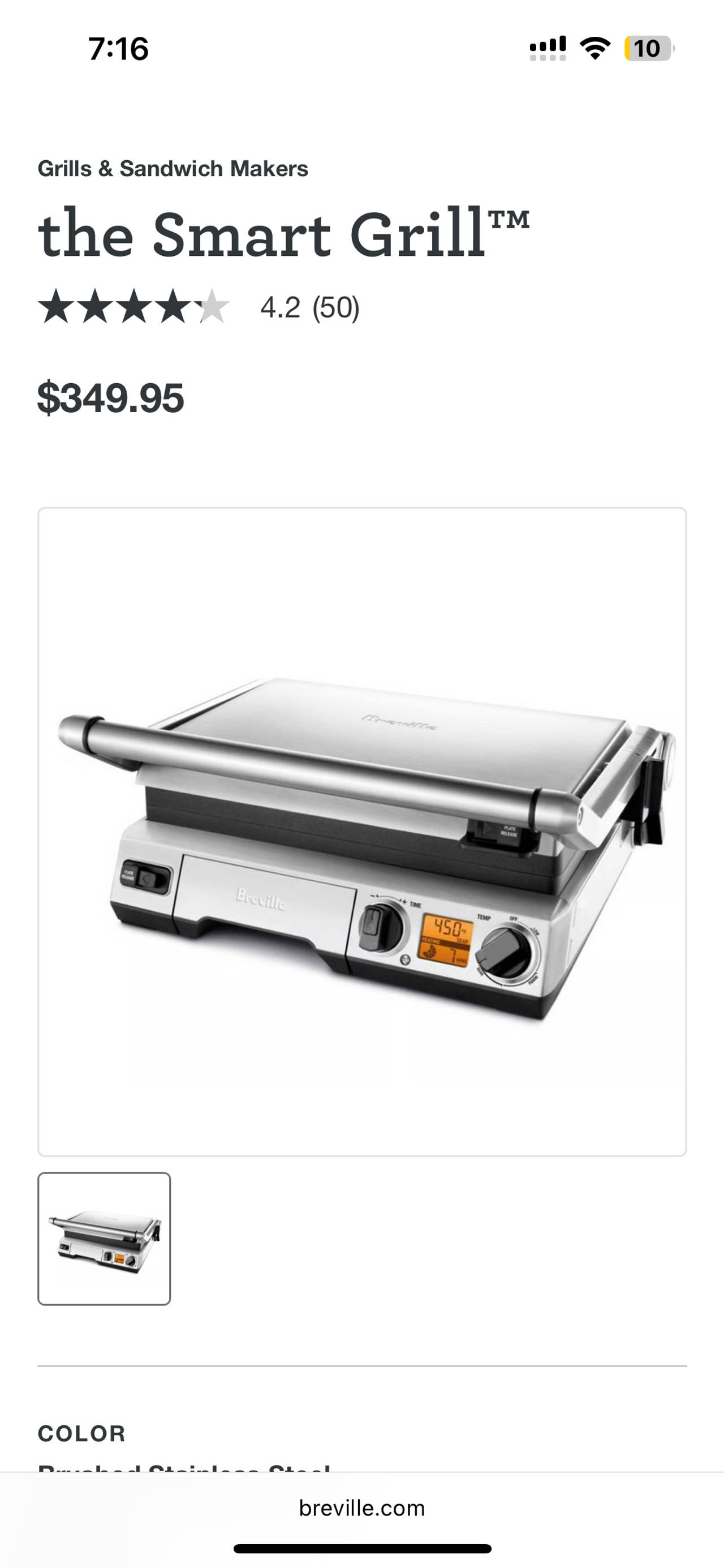 Breville the Smart Grill