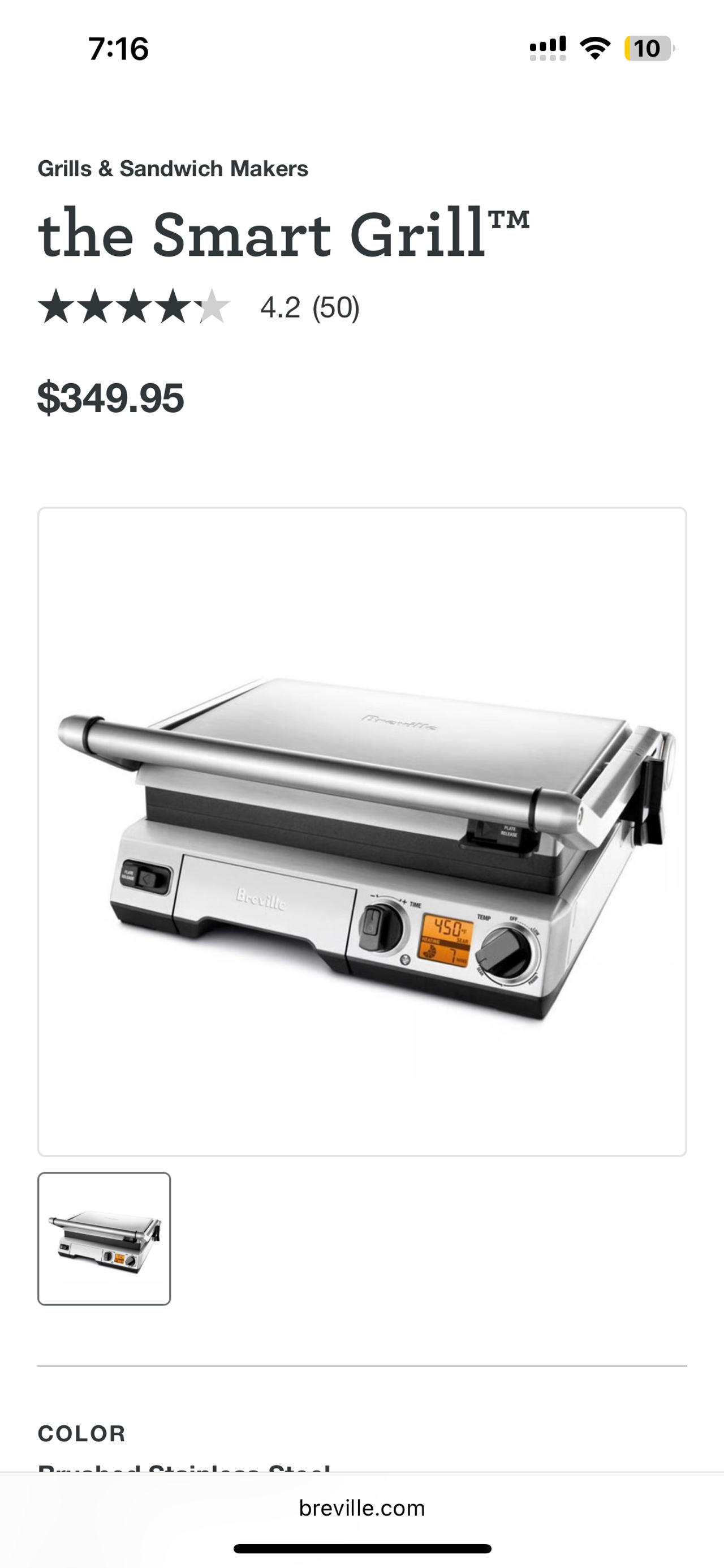 Breville the Smart Grill