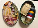 Vintage Coca-Cola Sewing Kit Tin. 
 - Image 1