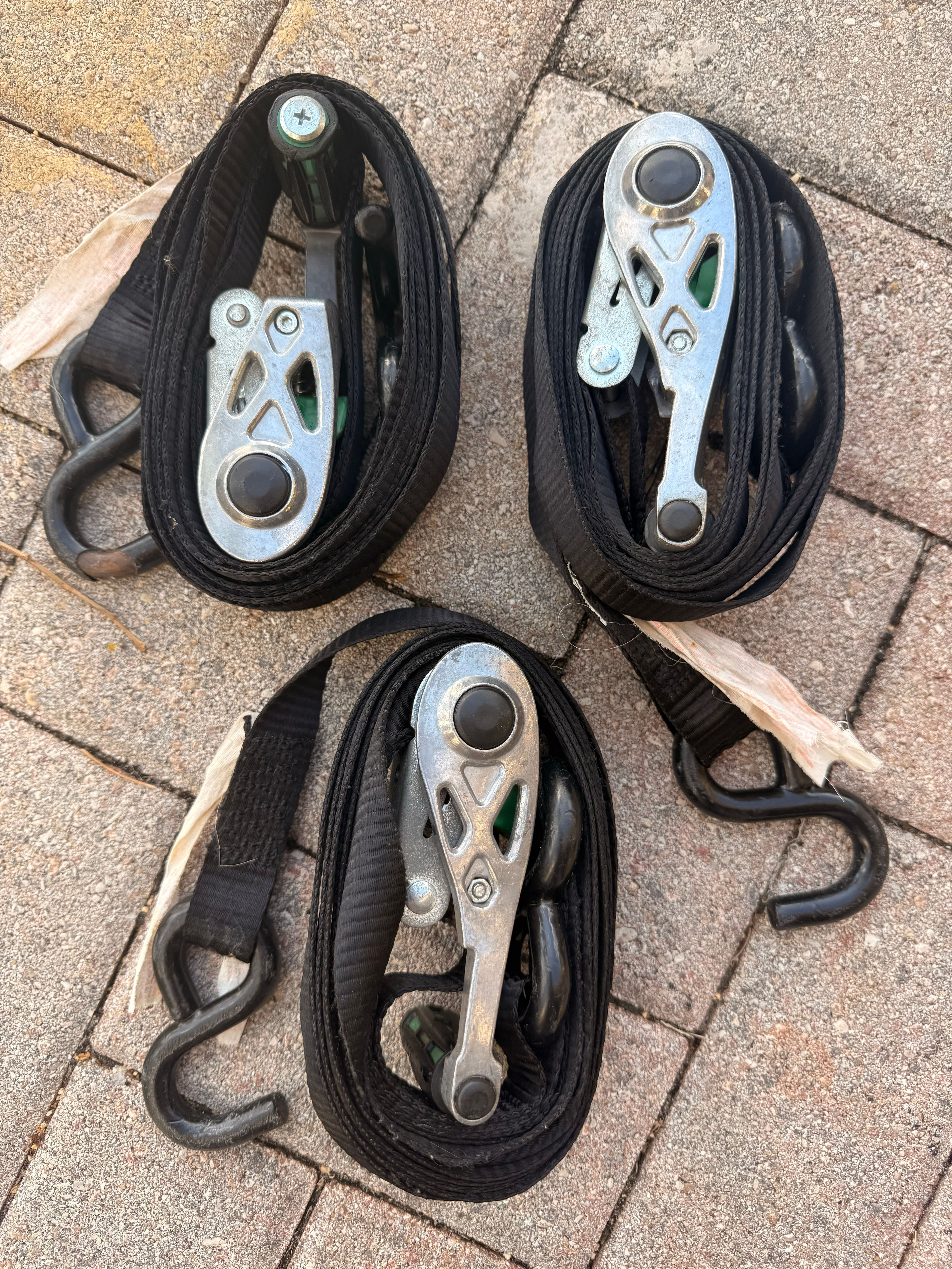 Ratchet Tie-Down Straps (Heavy Duty) (Set of 3)