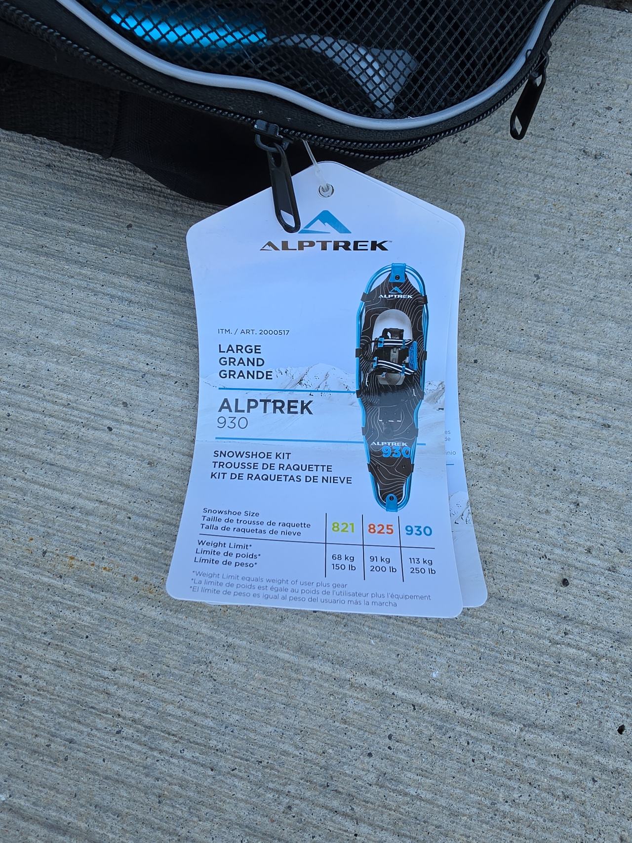 Alptrek Snowshoes with Carry Bag