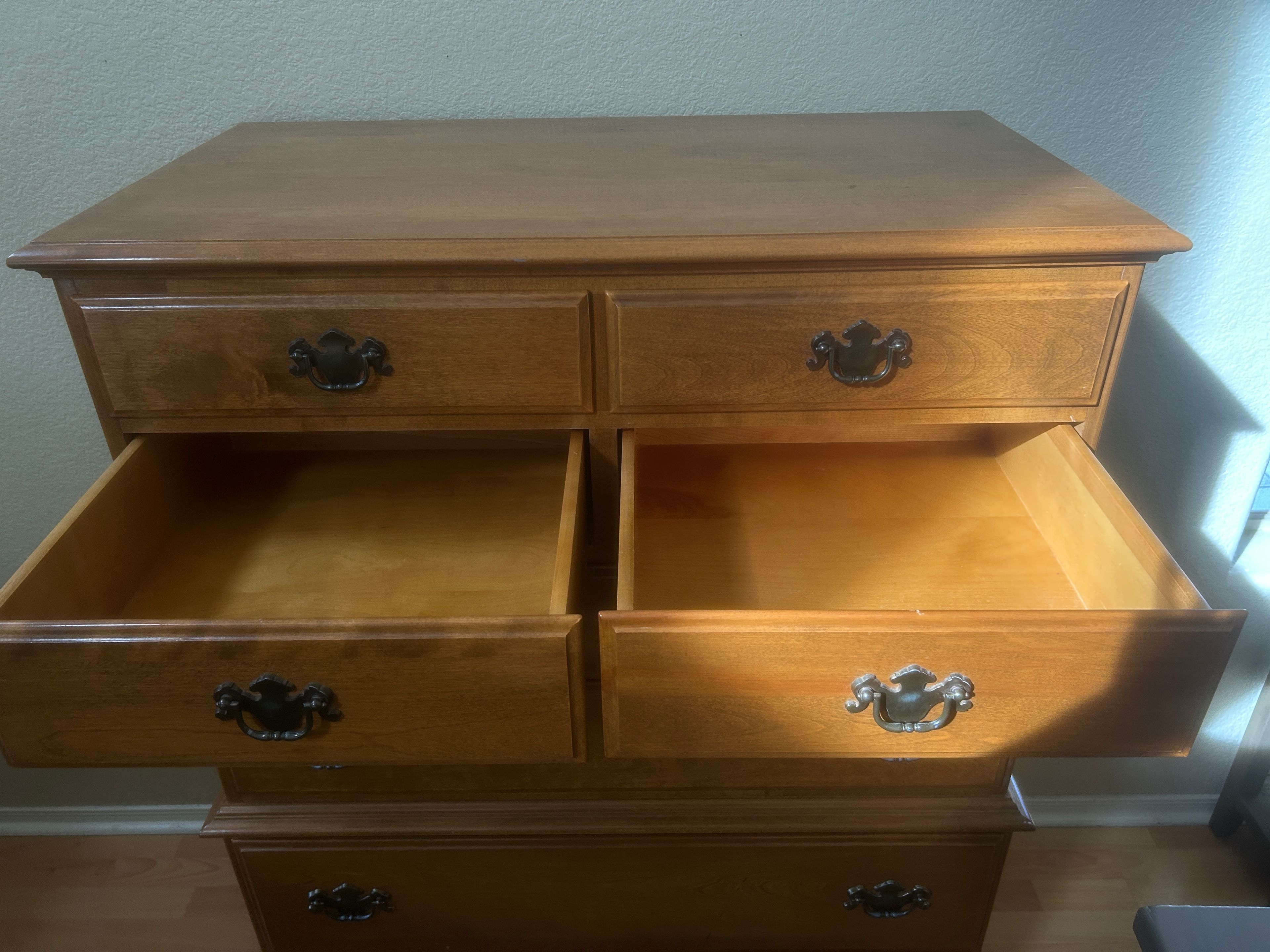 Ethan Allen Antique Heirloom Solid Maple Dresser - Image 6