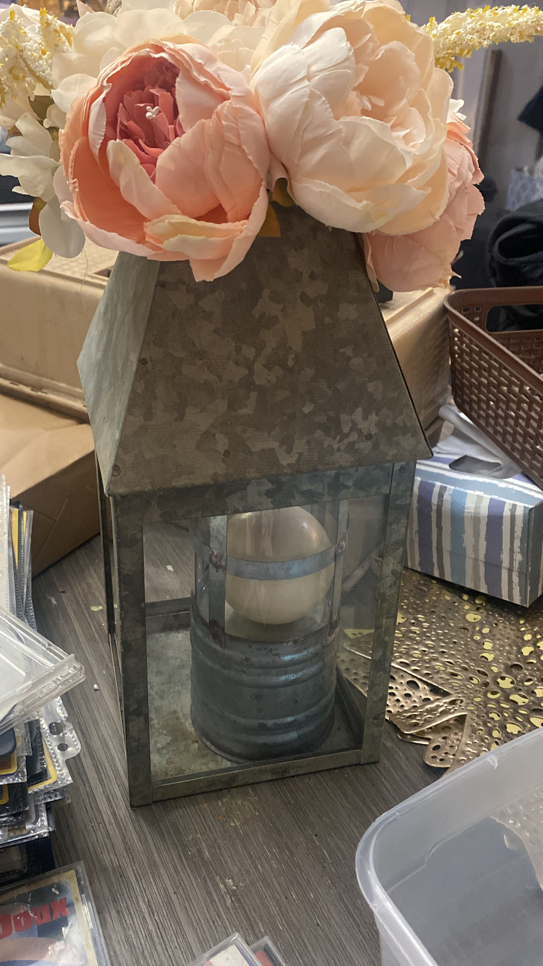 Galvanized Metal Decorative Lantern