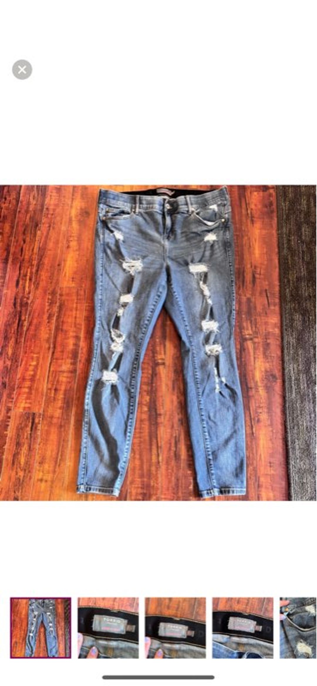 Torrid size 18 Distressed Skinny Jeans