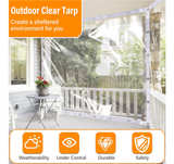 Clear Heavy Duty Tarp,Clear Vinyl Tarp with Grommets 8x12FT,24Mil Thick - Image 8