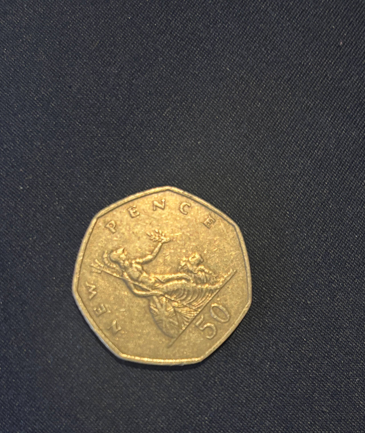 United Kingdom 50 Pence Britannia Coin (1969-1981)