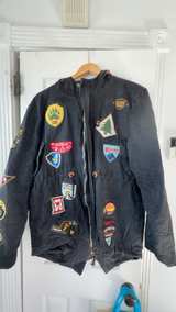 Reason Full Zip Jacket with Patches XL RIP ON BACK BOTTOM  - Image 1