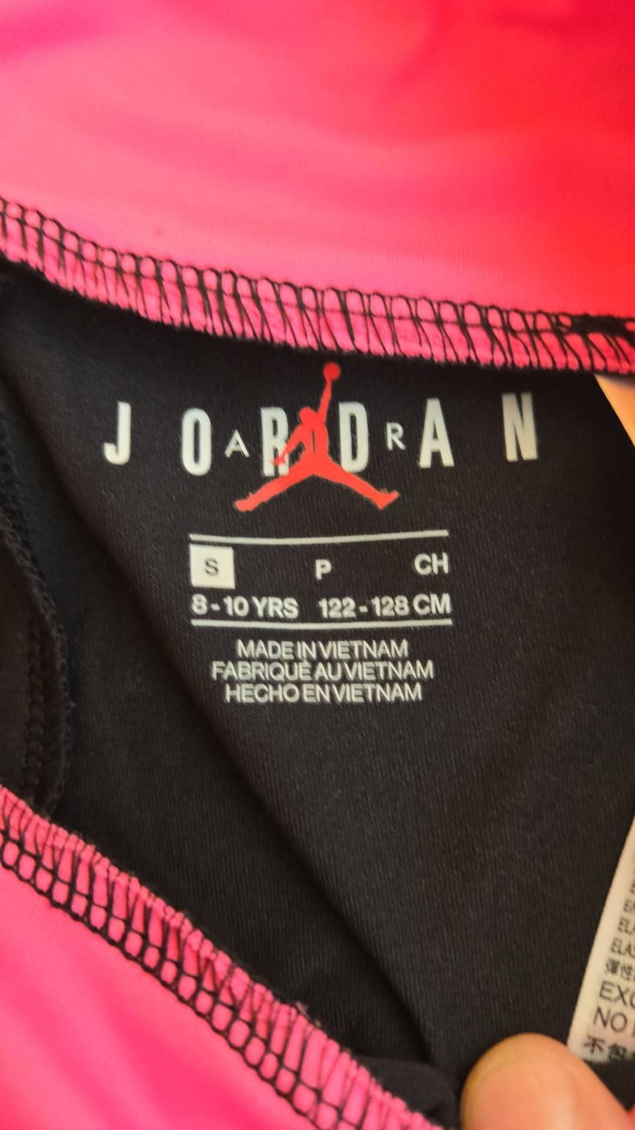 Jordan Girls Jumpman Leggings Black Pink Orange