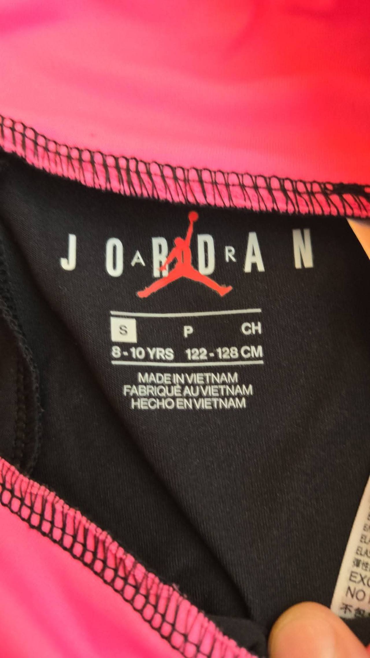 Jordan Girls Jumpman Leggings Black Pink Orange