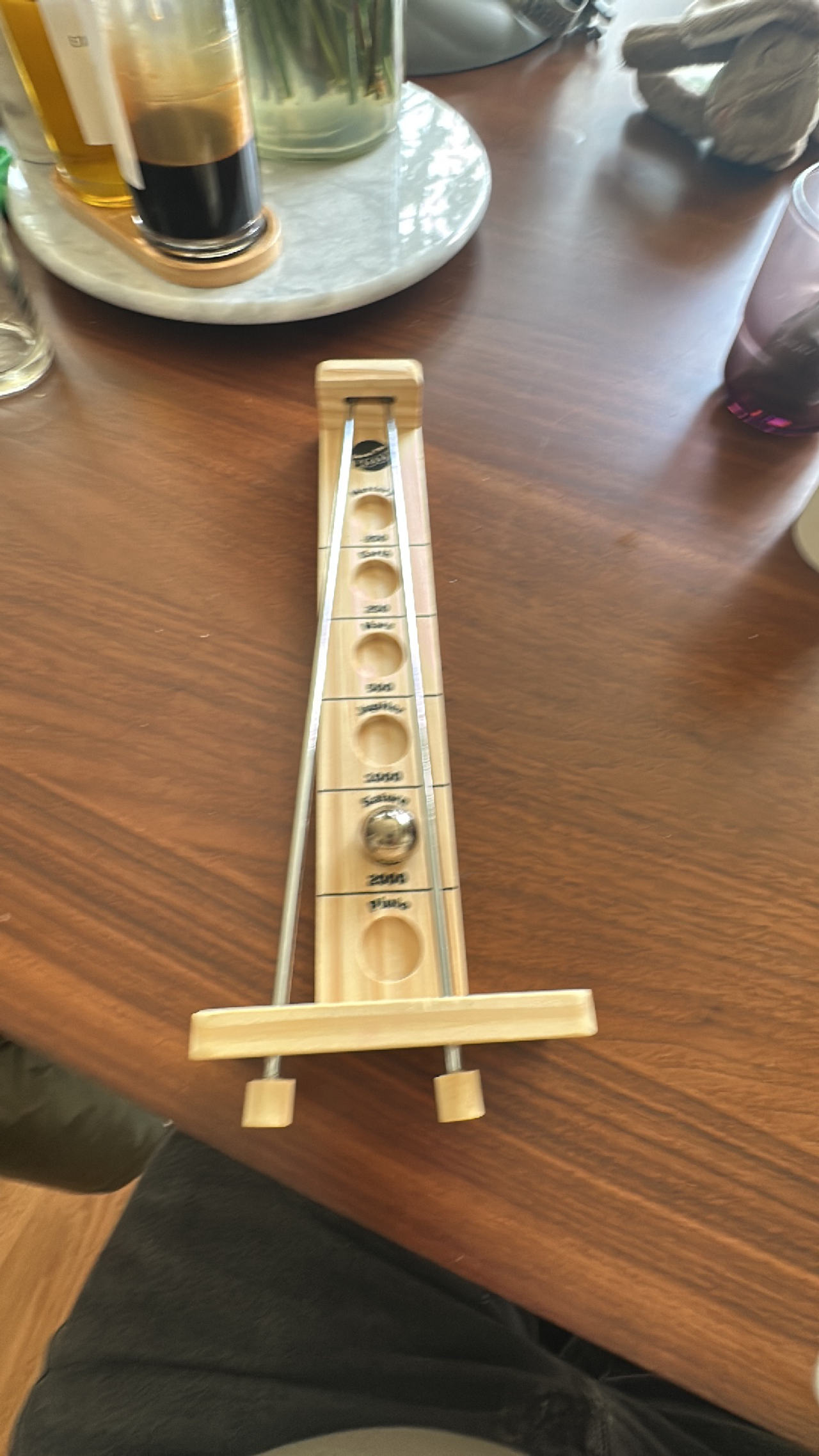Desktop Wooden Pinball Game Thing