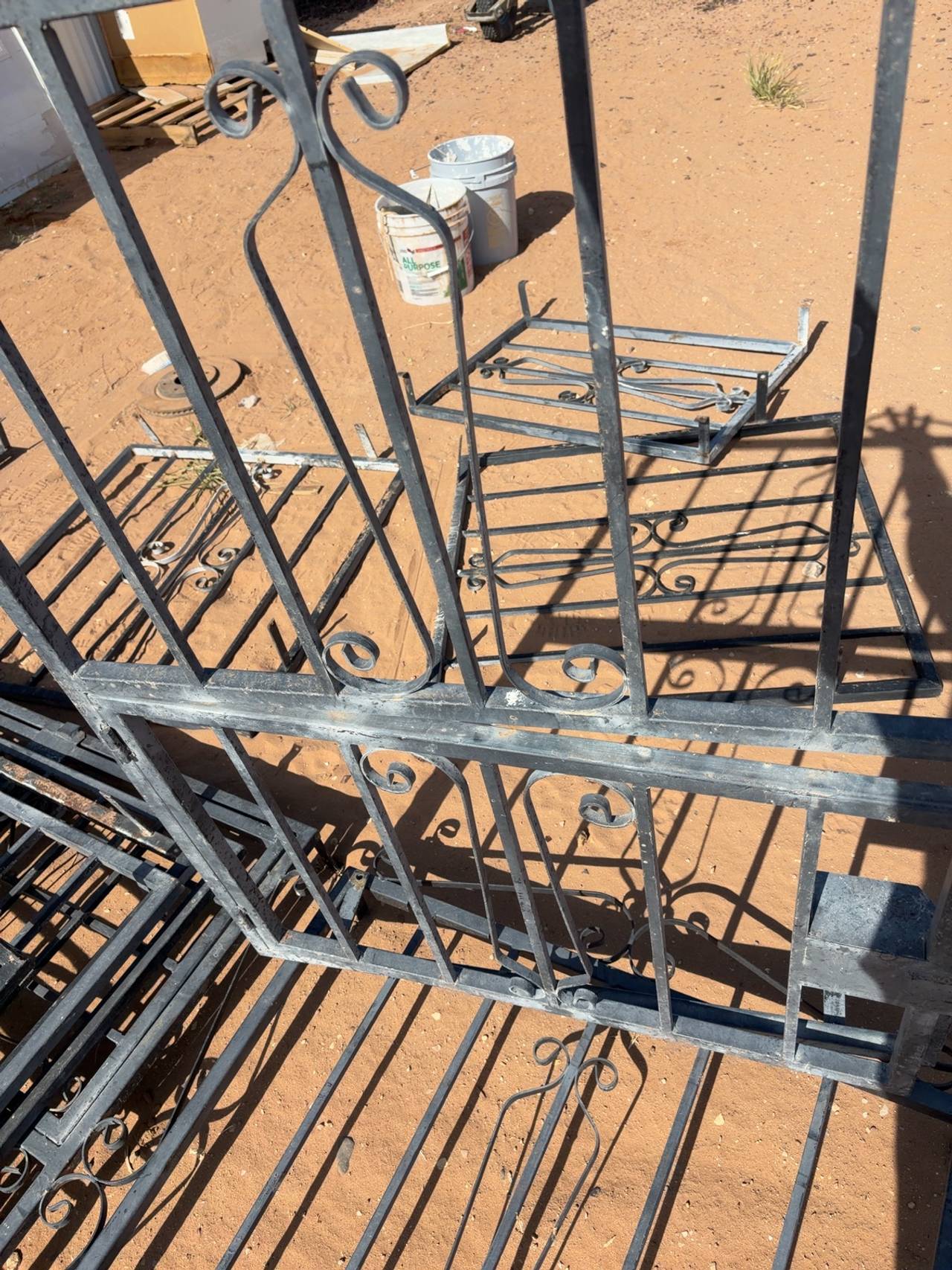 Black Wrought Iron Window Security Guard Grill Bar