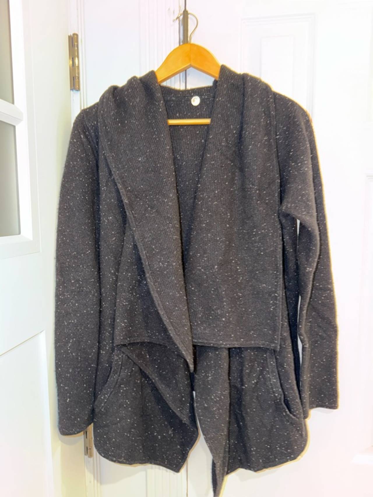 Margaret O'Leary Black Sweater Throw Cardigan Womens